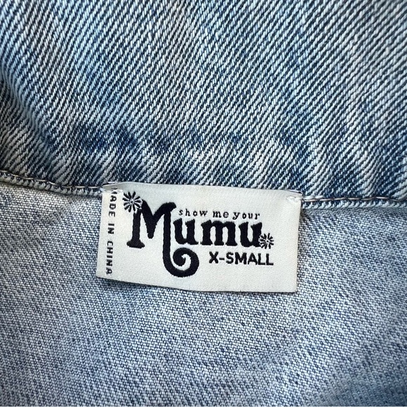 Show Me Your MuMu Light Blue Denim Jacket Women’s Size XS - Picture 8 of 9